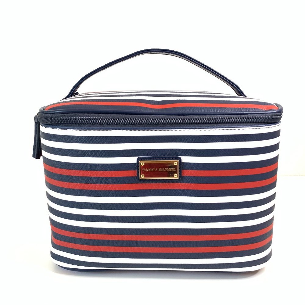 Tommy Hilfiger Cosmetic Travel Bag Blue and White - Picture 8 of 10